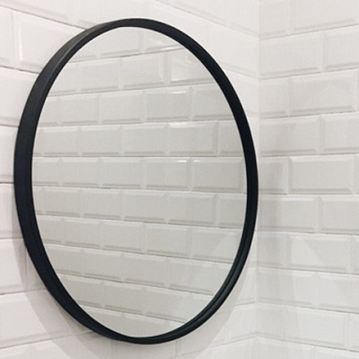 JANNT OGLEDALO fi 600, CRNI OKVIR, 5mm-okruglo